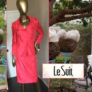 LE SUIT "Nouveau" Coral Skirt Suit - 𝐍𝐄𝐖 𝐖𝐈𝐓𝐇 𝐓𝐀𝐆𝐒!!  size 8